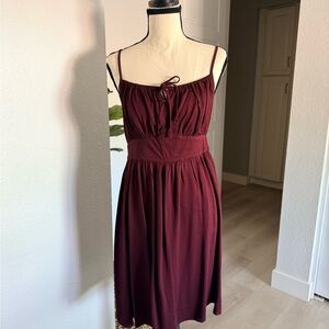 Banana Republic Rich Burgundy Midi Dress